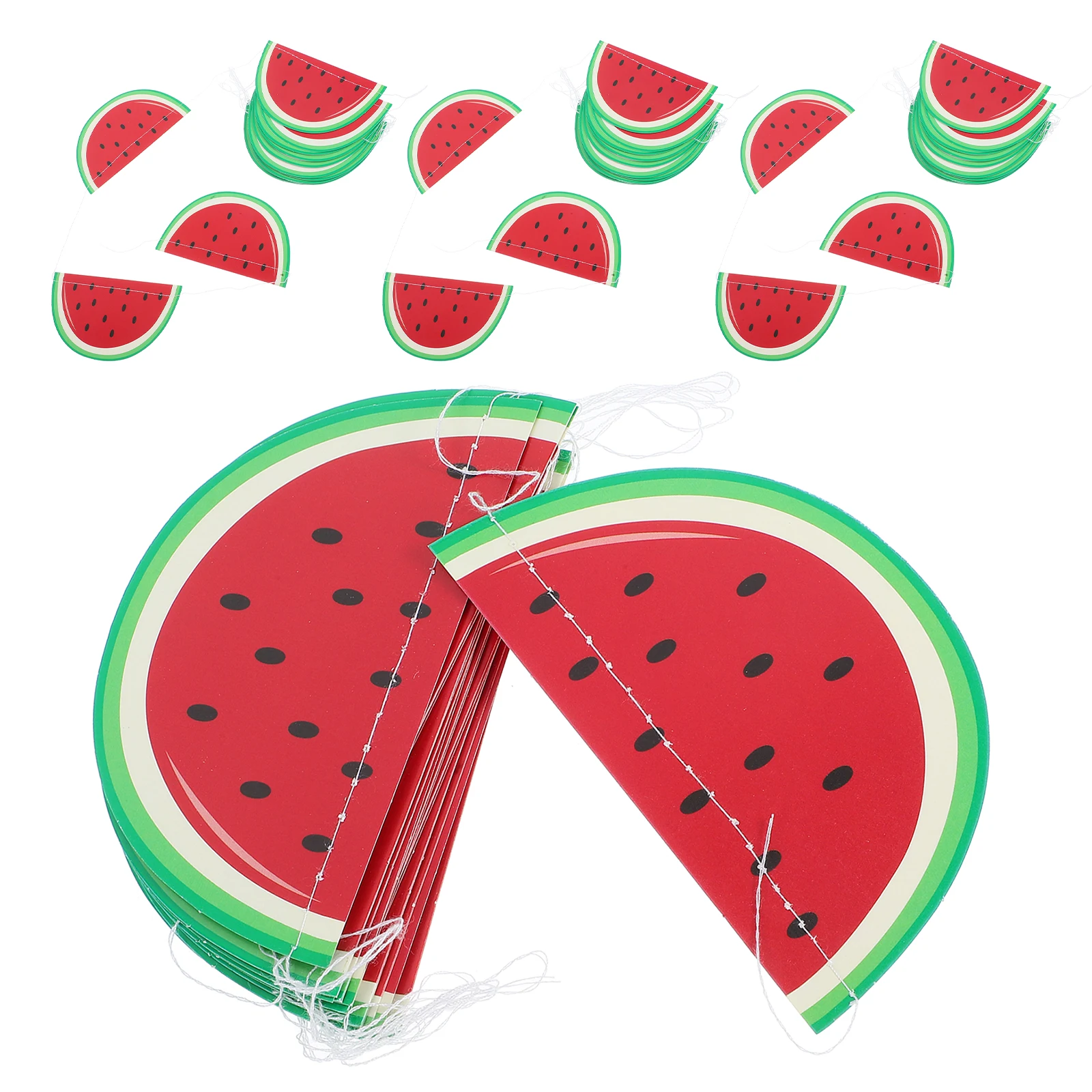 

Watermelon Theme Decoration Birthday Banner Decorations Streamers Party Hanging Fruit Garland Summer Flag