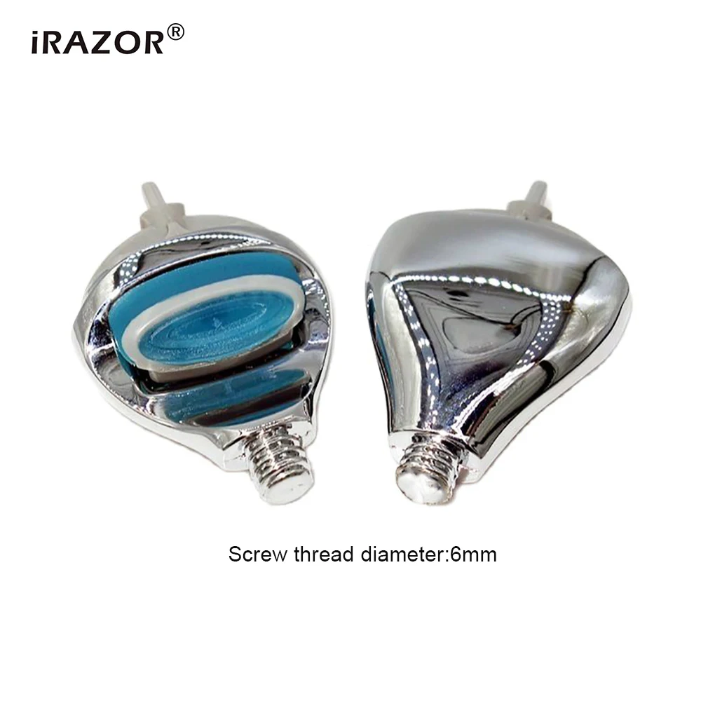 iRAZOR  5 Layer Fusion Razor Head Connector Cartridges DIY Manual F5 Blades Adapter Screw Thread Diameter 6mm Chrome Silver