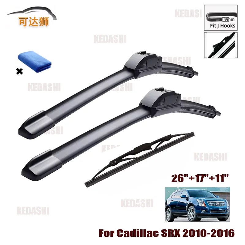 ممسحة السيارة لكاديلاك SRX 2010 2012 2016 الجبهة الخلفية ممسحة الزجاج الأمامي شفرات آلة تقطيع الفراشي الملحقات J هوك 26 "+ 17" + 11" #1