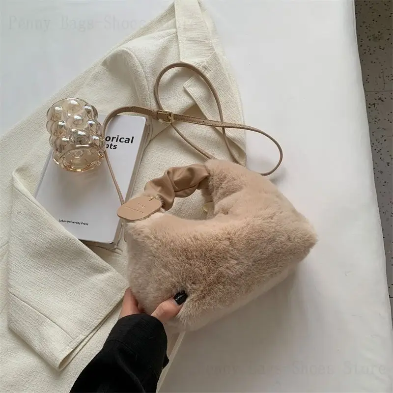 Autumn And Winter High-End Plush Handbag 2025 New Handbag Women's New Crossbody Bag Fashionable Plush Bag