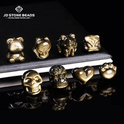 1 Pc Natuurlijke Gouden Kleur Irisering Obsidiaan Gesneden Kraal Dier Vorm Pixiu Kraal Voor Sieraden Maken Diy Ketting Armband