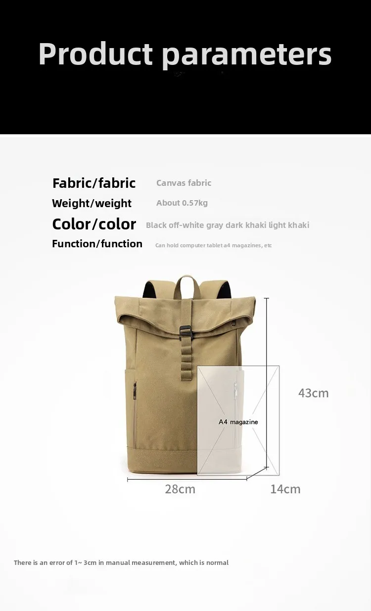 New Simple Canvas Backpacks for Men and Women, Outdoor Leisure Travel Bags, Multi-functional Large-capacity Student Schoolbags
