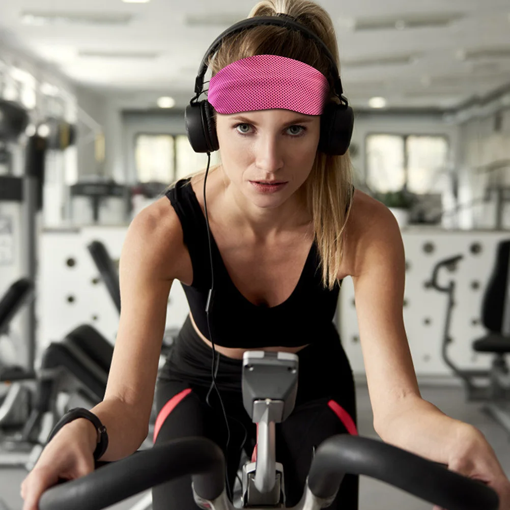 

2Pcs Ice Silk Headb s Sweat Absorbing Elastic Sports Gym Yoga Workout Cooling Forehead Wrap Running Sweatb Fitness Accessories