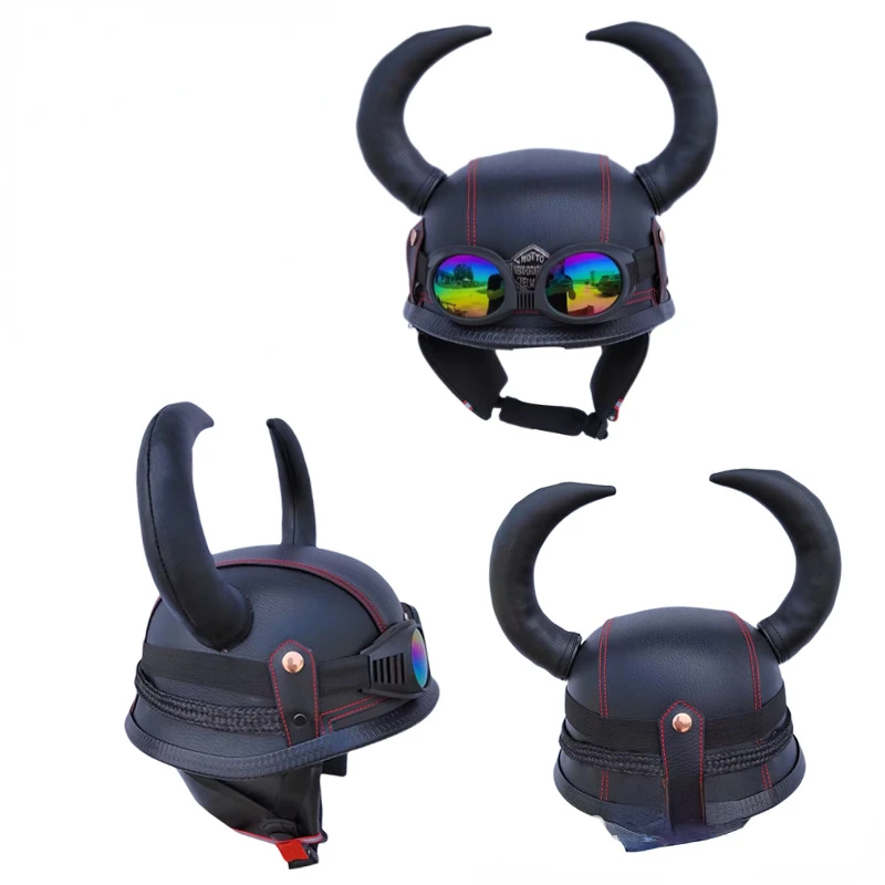 

Retro Motorcycle Helmet Moto Helmet Scooter Vintage Half Face Biker Motorbike Crash Moto Helmet Casco Moto
