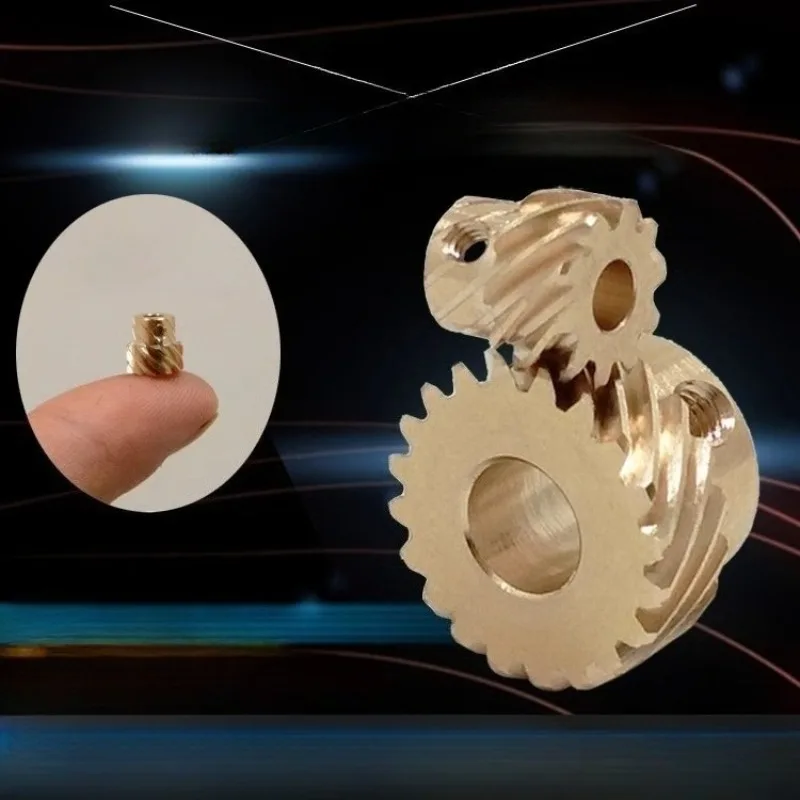 0.5M Precision 45° Left-Hand Helical Gear, 90° Right Angle Bevel Gear Set, Crossed Spiral Gears for Robotics/Model Making DIY