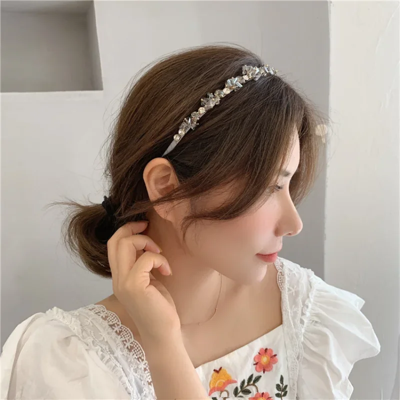 女性のためのカラフルなラインストーンヘッドバンド,ヴィンテージ,シャワー,ヘアアクセサリー,パーティー,結婚式,2023を備えた豪華な韓国のヘッドバンド