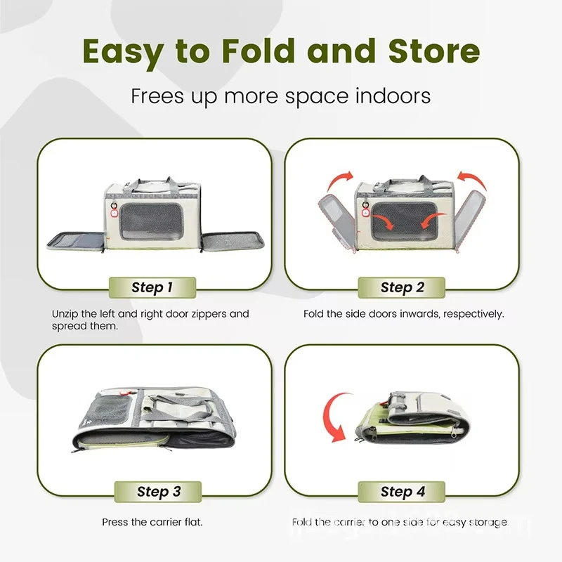 Cat bag out portable cat dog backpack pet aviation soft bag expansion on the plane breathable dog bag