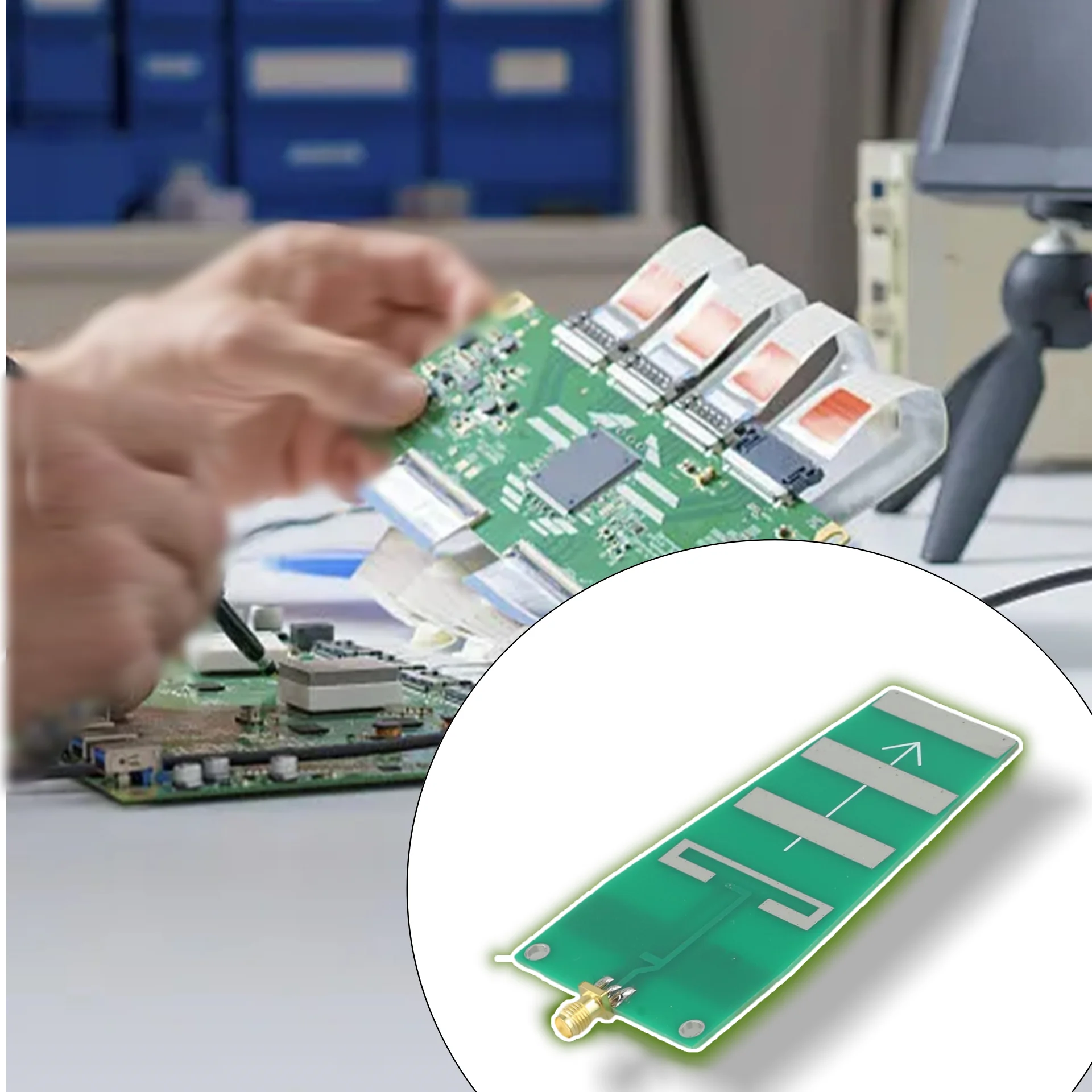 

SMA-K Video Transmission Antenna PCB Green Operating Frequency: 2.35-2.55GHZ High Gain Antenna For Yagi