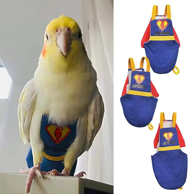 Parrot Diaper Cute Bird Physiological Diaper Cockatiel Pigeons Small Medium Large Pet Birds Flight Suit Clothes Nappy Washable