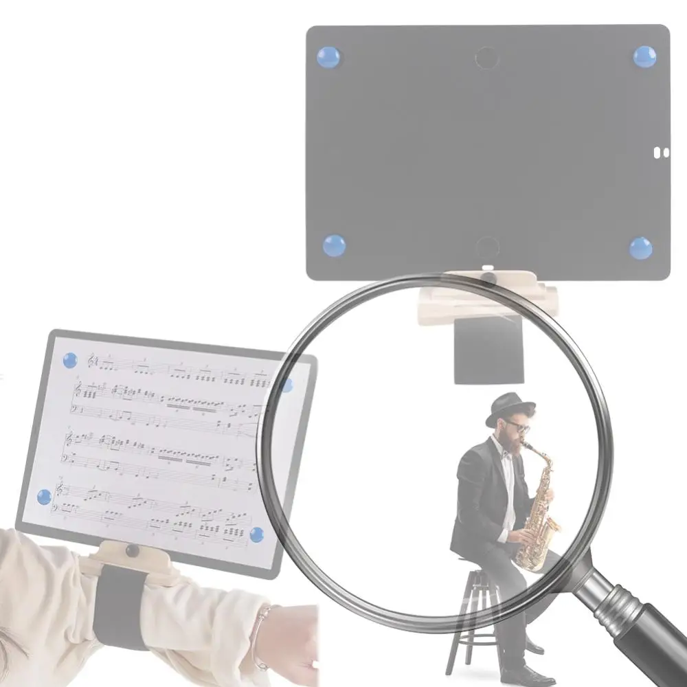 

Adjustable Guitar Music Stand Arm Mounted Lightweight Music Book Stand Reusable Wind Instrument Arm Music Stand for Women Men