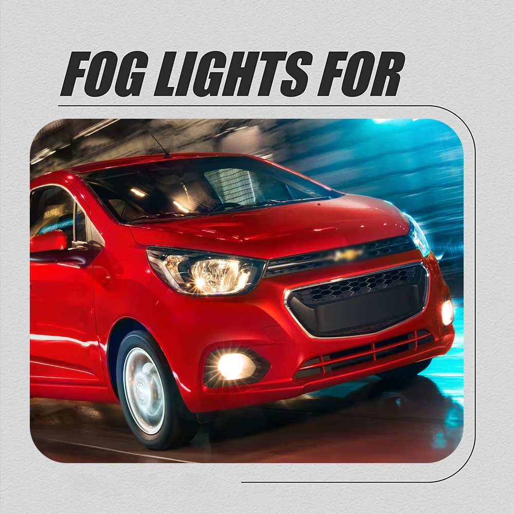 Front Bumper Fog Lamp Upgrade Kit FOR Chevrolet BEAT 2017 2018 2019 2020 Version Additional Foglight Set Switch + Wiring