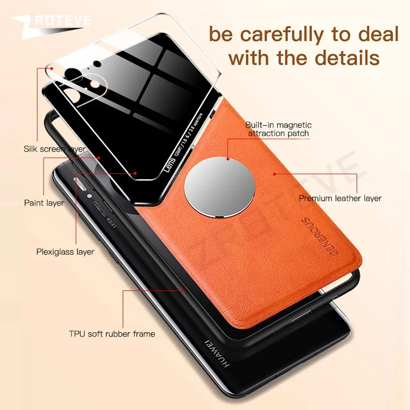 SE 2022 Case Zroteve PU Leather Car Magnetic Hard PC Cover For iPhone 8 7 6 6S SE 2020 SE2 SE3 iPhone7 iPhone8 Plus Phone Cases