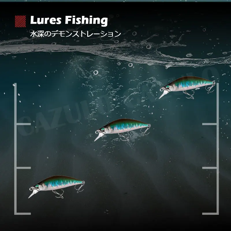 Stream Minnow Sinking Fishing Lure 50mm 5.2g Fishing Accessories Peche Carpe Leurre Micro BaitS Isca Artificial Wobblers Tackle