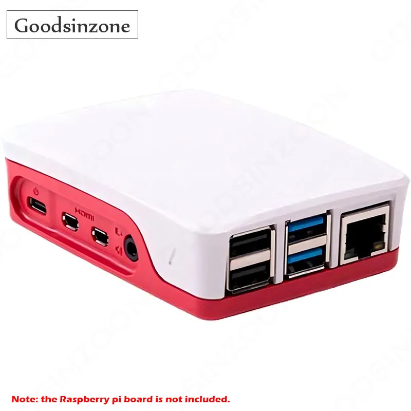 

Raspberry Pi 4 Case, ABS Protective Shell Box for Raspberry Pi4 Model B Two-Part Red/White