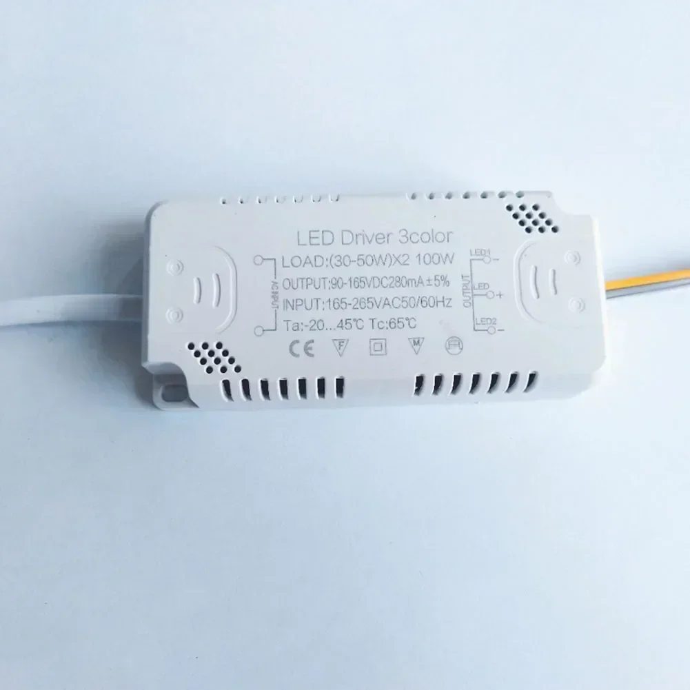 LED-Treiber, 3-Farben-Adapter, 8–24 W, 20–40 W, 30–50 W, 40–60 W, 50–70 W, für LED-Beleuchtung, nicht isolierender Transformator-Treiber-Ersatz