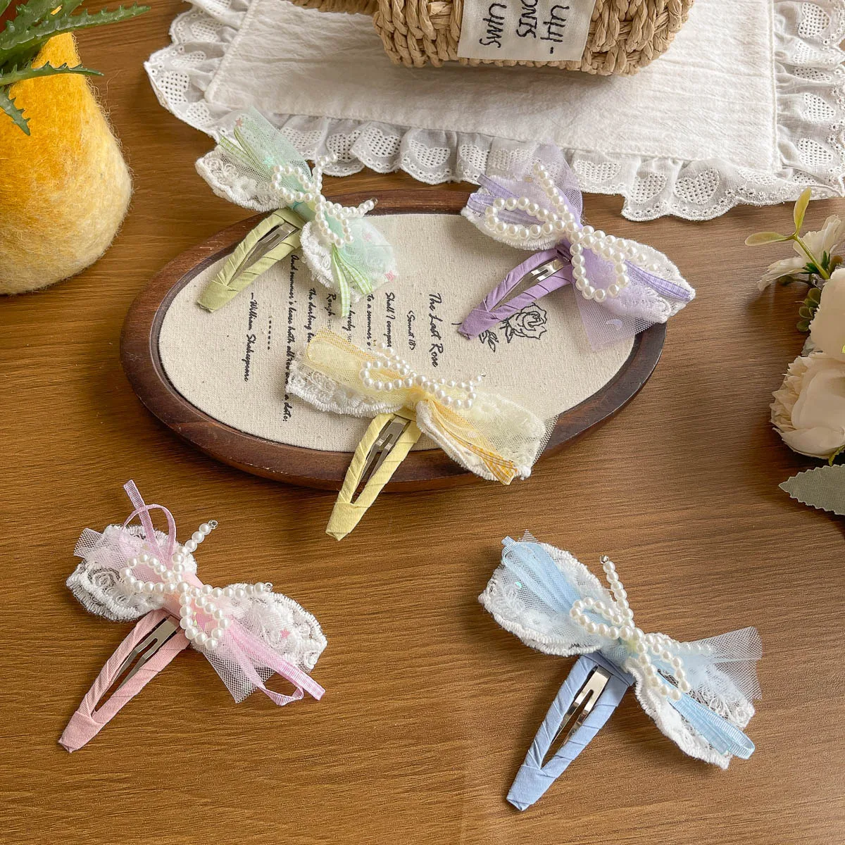 

1pc Lace Bow BB Clip Sweet Girl Bangs Side Clip Children's Hair Clip Barrettes Hairpin Kids Headwear Hair Accessories Headdress