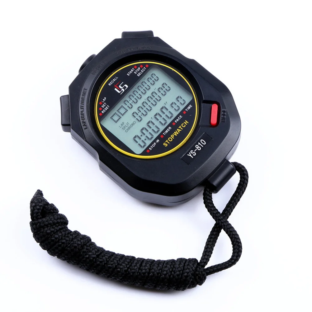 

Stopwatch Running Timer Digital LCD Chronograph Sports Water Proof Countdown Three Row Student