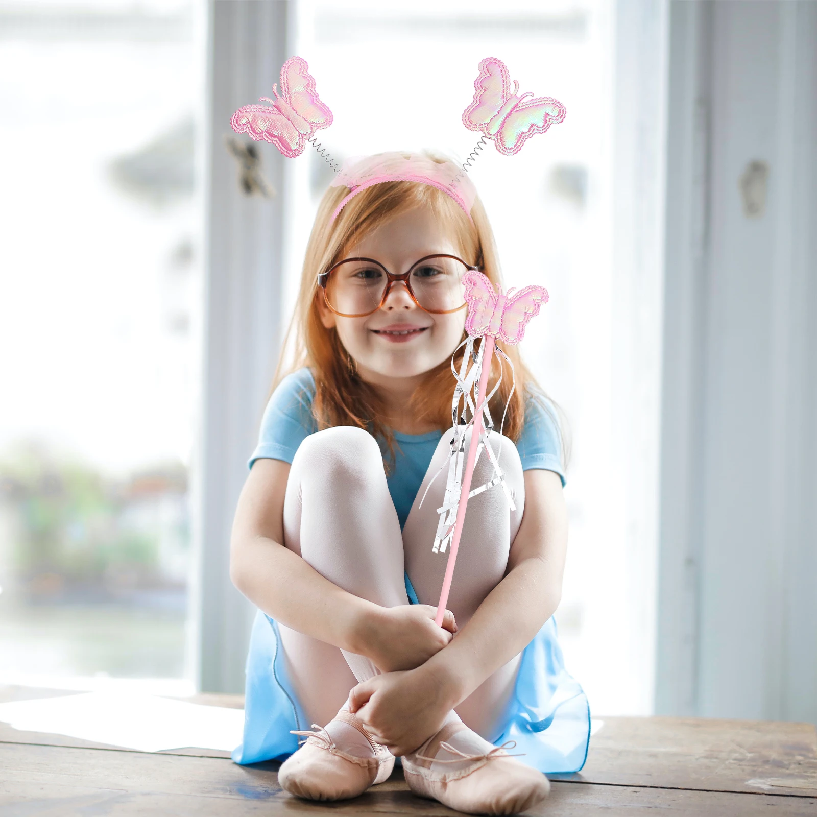 

1 set 1 Set Fairy Butterfly Costume Set Wing Skirt Headband Wand Cosplay Party Halloween Christmas Decorbutterfly Wing