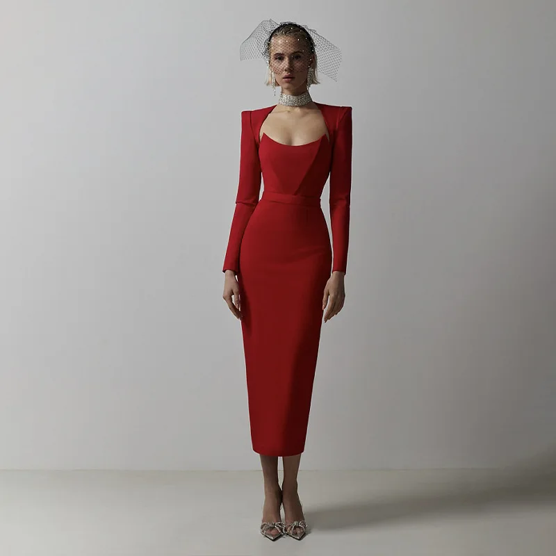 ชุดราตรีทรงเข้ารูป H7 ดีไซน์ทันสมัย คอวีลึก เอวต่ำ ผลิตจากเส้นใยไตรอะซิเตท 100% เหมาะสำหรับงานพิธีสำหรับผู้ใหญ่