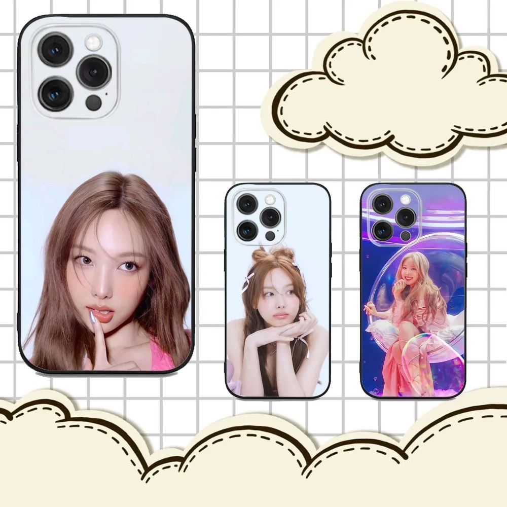 

Singer N-Nayeon ABCD Phone Case For iPhone 16e,16,15,14,13,12,11,Pro,X,XS,Max,XR,Plus,Mini Soft Black Cover