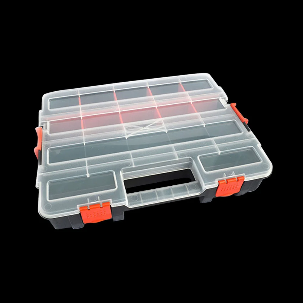 

Screw Storage Box With Dividers Removable Lid Plastic Electronic Component Case Portable Organizer Heavy Duty Tool