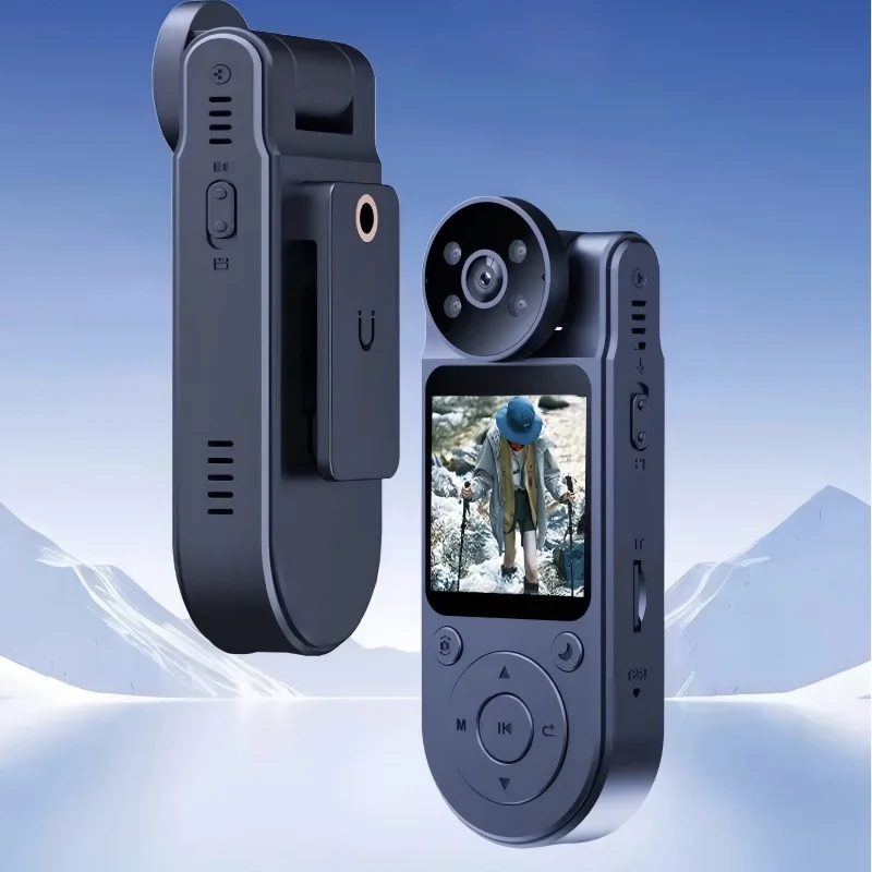 Clip-On-Action-Kamera, 2K-Nachtsicht, WiFi, Freisprecheinrichtung, Brustmontage-Recorder für Radfahren, Motorrad, Sicherheit und Lieferung