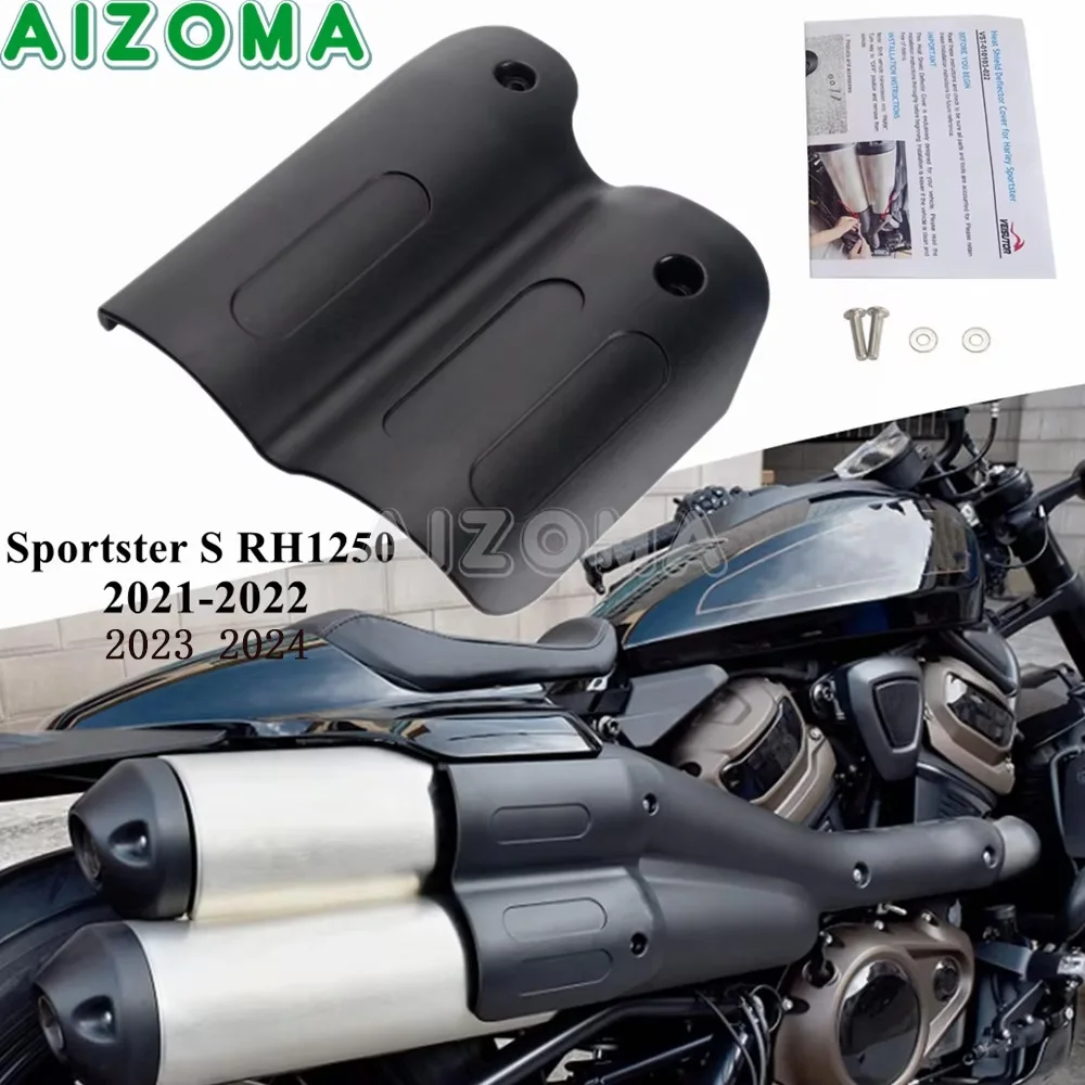

Motorcycle Rear Passenger Heat Exhaust Pipe Shield Deflectors Anti-scalding Cover For Harley Sportster S 1250 RH1250 2021-2024