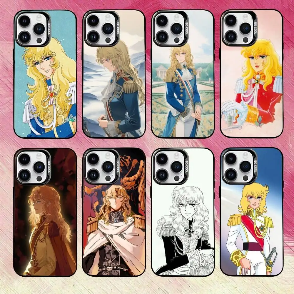 

R-Rose Of V-Versailles Girl O-Oscar-S Phone Case For iPhone 17,16,15,14,13,12,11 Plus,Pro Max,XS,Colorful Silver Black Cover