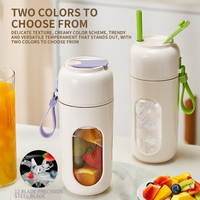 Portable Electric Juicer Cup for Smoothies, Shaved Ice, and Juices -12-Blade Stainless Steel Blender with Wireless Charging