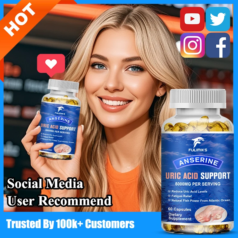 

Pure Uric Acid Support Capsules, Support Kidney Health, Joint Comfort & Uric Acid Management, Healthy Metabolism, Pain Relief