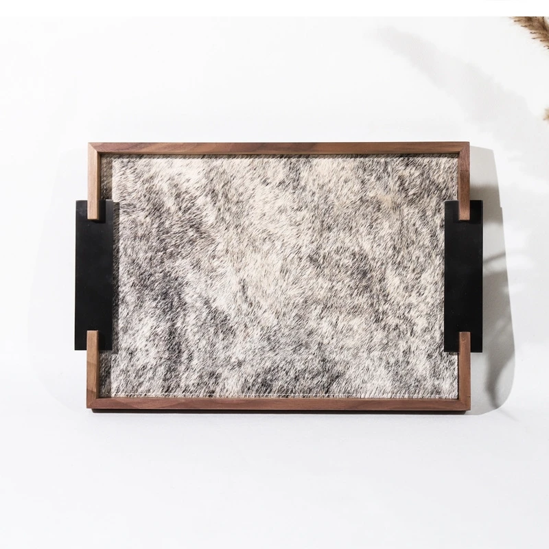 

Danish black walnut Horse hair dish storage Soft decoration room tea table