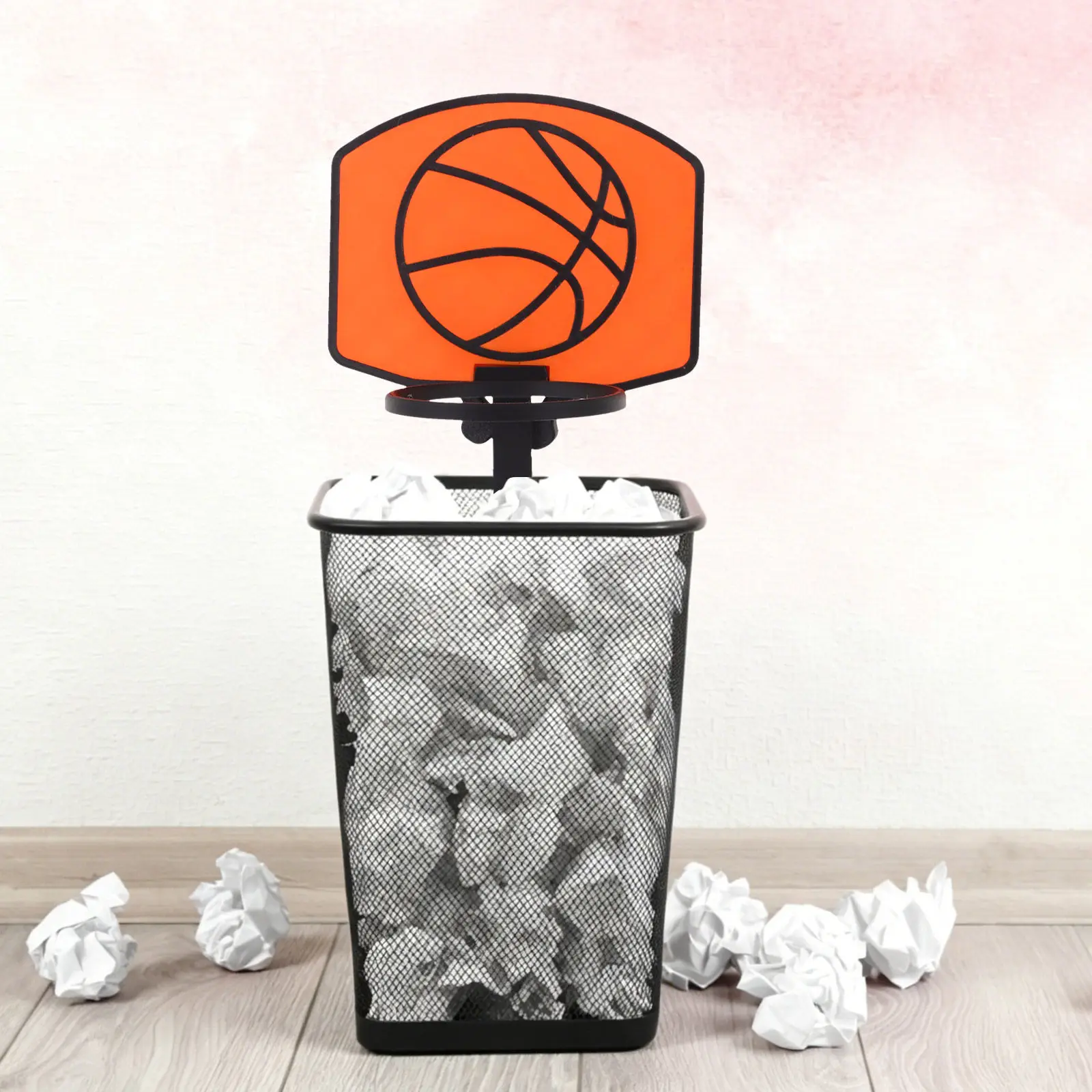 

2 Pcs Trash Can Decorative Accessories Basketball Hoop Garbage Rim Attachment for
