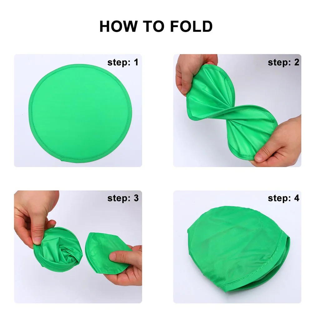 

15 Pcs Folding Fan Flying Disc Toy Beach Foldable Fans Kids Sports Toys Discs Round Polyester Child Outdoor