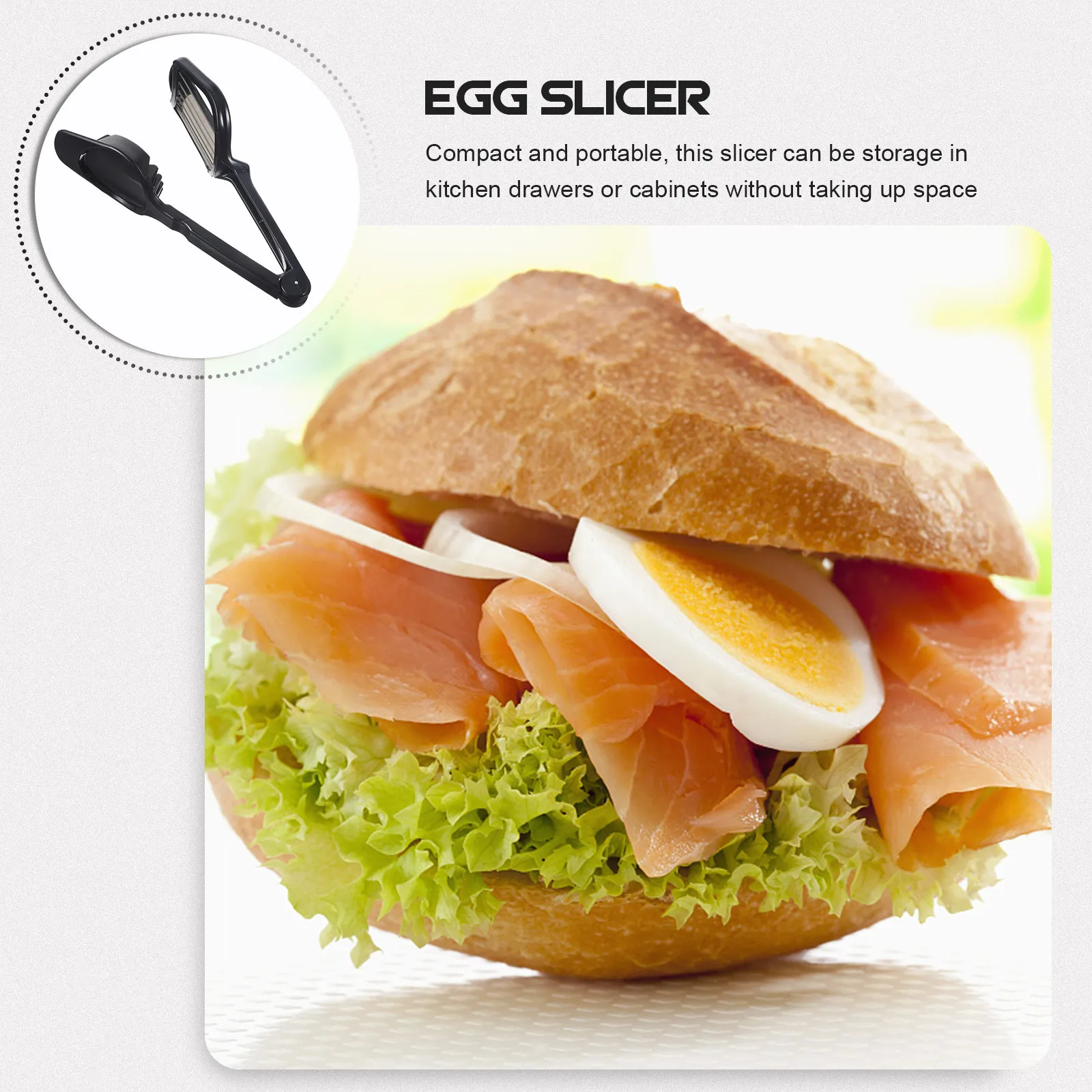 Egg Slicer Stainless Steel Blades Multipurpose Kitchen Cutter for Boiled Eggs Strawberries Fruit Vegetables