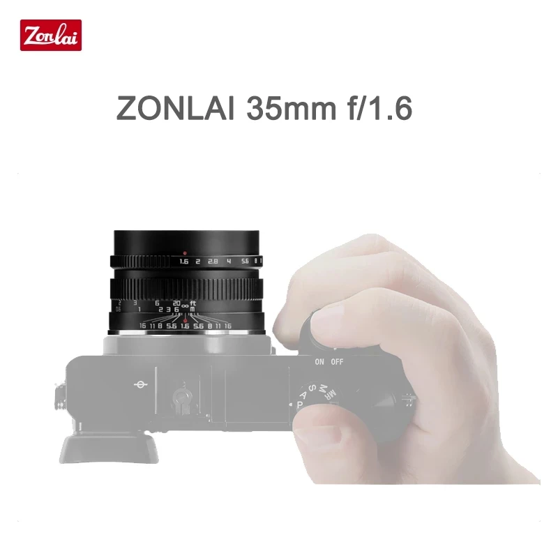 

NEW Zonlai 35mm F1.6 Large Aperture Manual Prime Lens for E-mount Fuji X-Mount A6600 A6500 A6400 X-T3 X-T30 Mirrorless Cameras