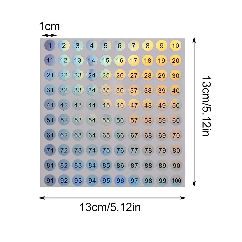 1-500 Waterproof Number Sticker Label Marking Numbering Manicure Tool Self-adhesive Digital Sticker Scrapbooking DIY Craft