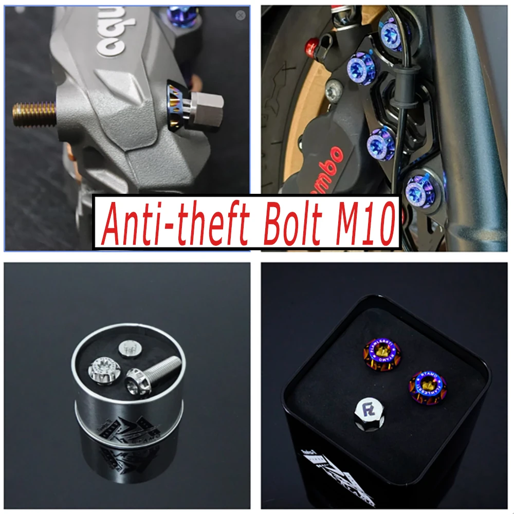FLAWLESSTI M10x20-70 1.25 1.5 Pitch Gr5 Titanium Anti-theft Bolt For Xmax 300 Nmax v1 v2 Vespa Sprint 150 Primavera 150