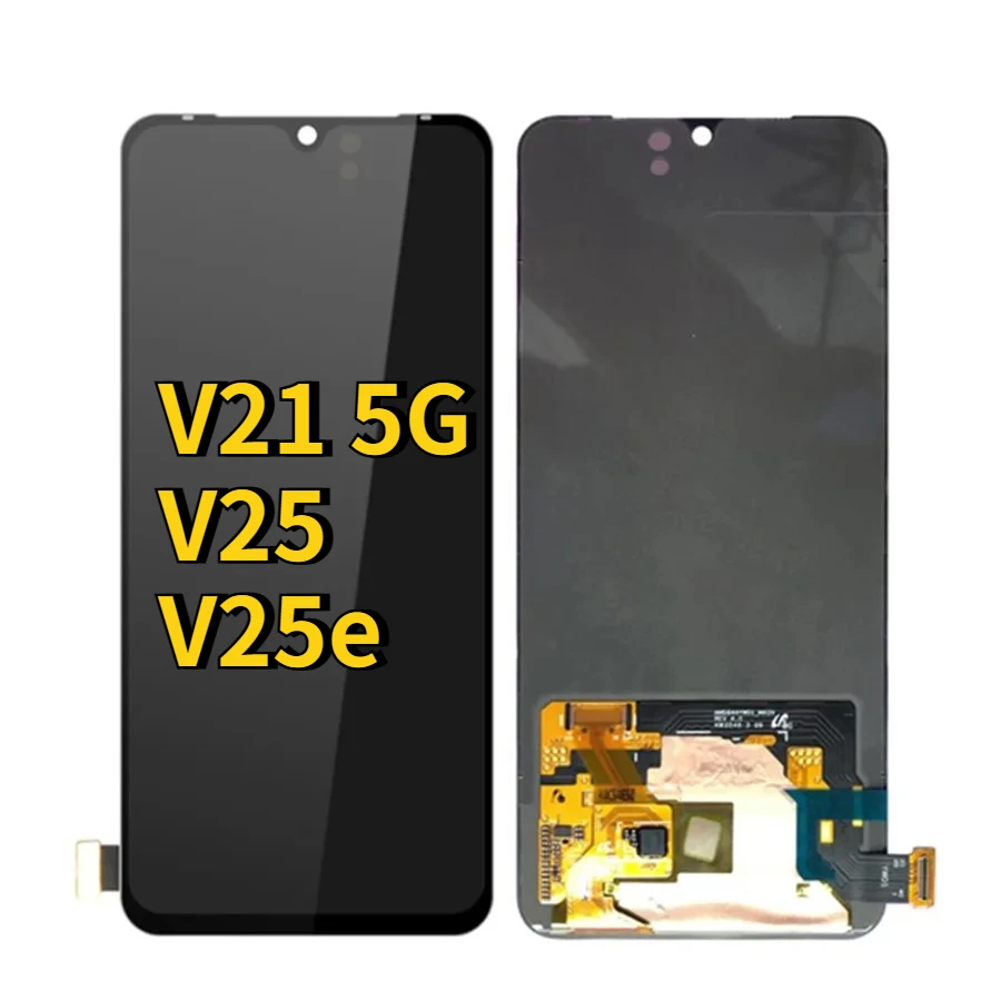 Vivo V21 5G V2025 LCD 디스플레이 터치 스크린 디지타이저 어셈블리 교체 용 Amoled Vivo V25 V25e V2201 V2202 디스플레이