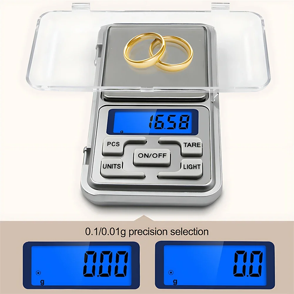 Jewelry Scales Weight Diamond Balance Kitchen Weighing Digital Pocket Mini Scale Bathroom 0.01g 500g