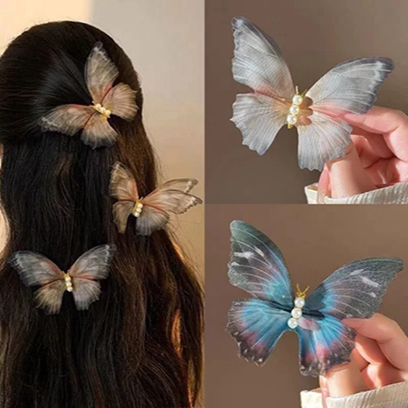 

2/5Pcs Colorful Butterfly Hair Clip Wedding Decoration Bridal Hair Accessories Happy Birthday Party Supplies DIY Gifts Ornaments