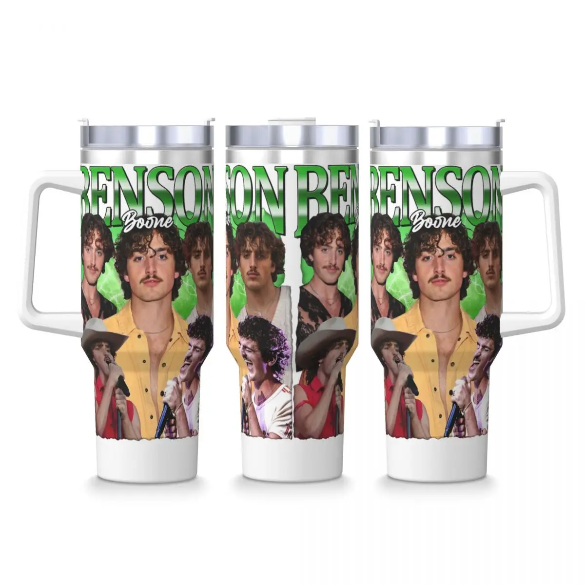 

Benson Boone Stainless Steel Tumbler Camping Thermal Cups With Straws and Lid Large Car Mugs Hot Drinks Water Bottle