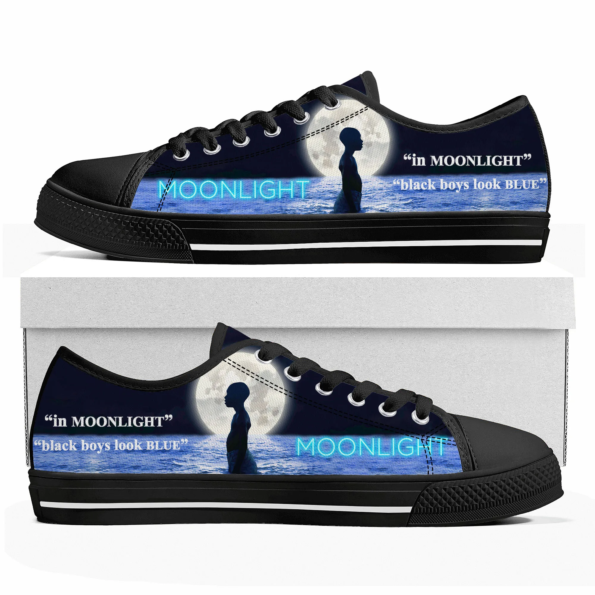 

Moonlight Movie Low Top Sneakers Mens Womens Teenager High Quality Canvas Sneaker couple Casual Shoes Custom Made DIY Shoe