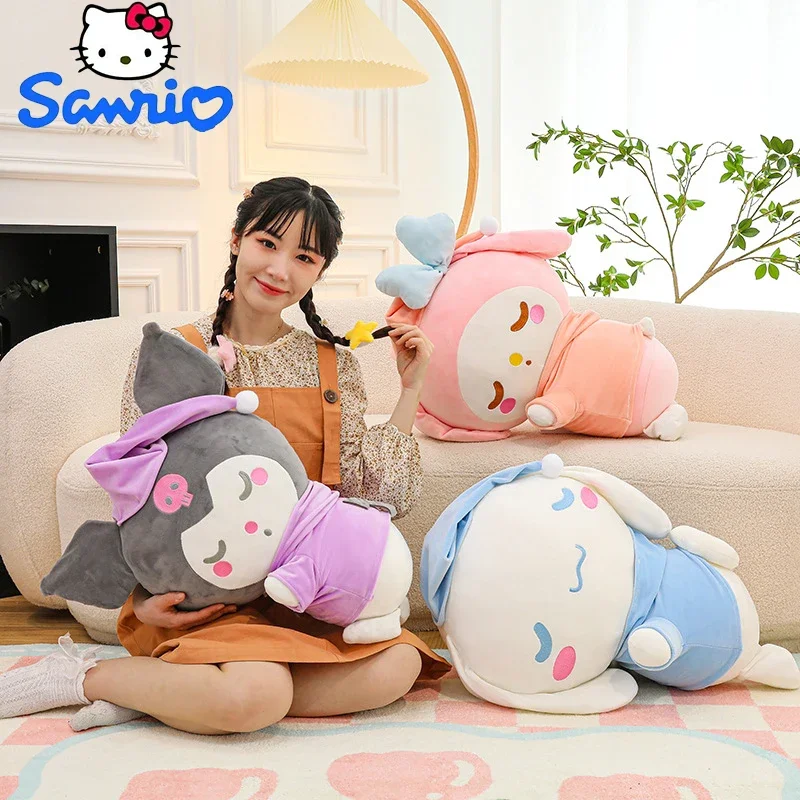 

Sanrio Cinnamoroll Melody Kuromi, помпон, пуриновая кукла, плюшевая игрушка, милая аниме Милая мультяшная милая мягкая игрушка для девочек и детей