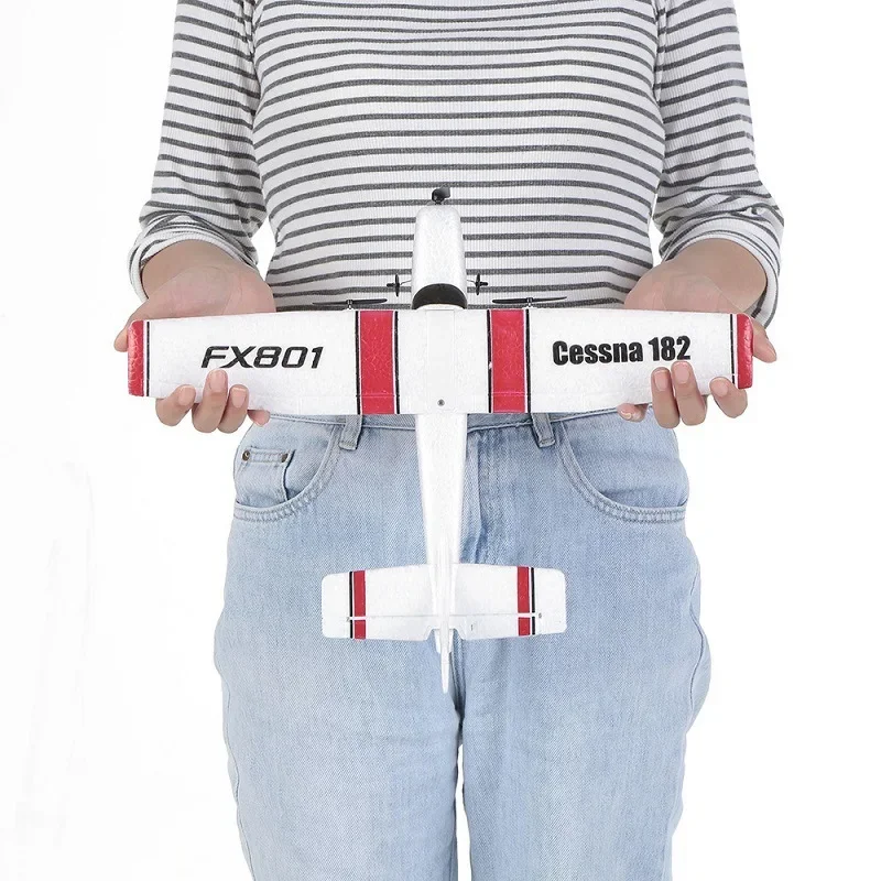 Fx801 rc avião epp espuma 2.4g 2ch rtf controle remoto envergadura avião fixo envergadura avião brinquedos presentes para crianças