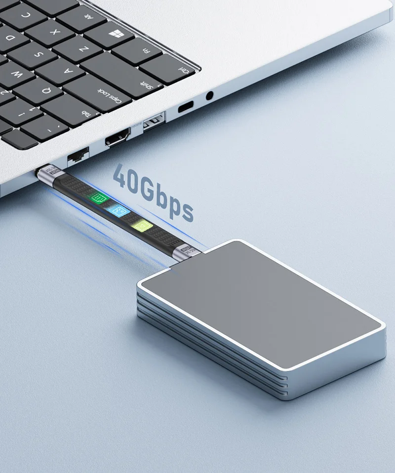 10 peças cabo de dados usb4 40gbps pd240w 8k 60hz usb c para tipo c cabo curto macho para thunderbolt 3 4 iphone15 16 pro max ssd