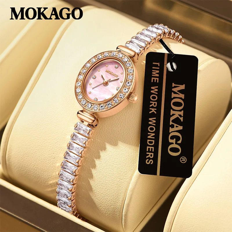 

MOKAGO M8158 Women's Watch Deep Sea Mother Shell Dial+Jewelry Buckle Copper Chain+3ATM Waterproof Lightweight Luxury Beauty