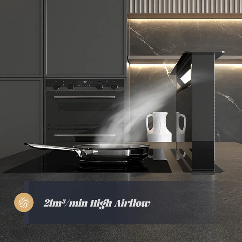 Concealed countertop lift-up range hood, ultra-quiet stainless steel downdraft kitchen range hood 110V/220V(Customized) view 4
