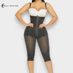 Shapewear Pants with Sleeveless Fajas Compression Slimming Control Belly Garments Front Closure Buttocks Enhancer Post Lipo Use