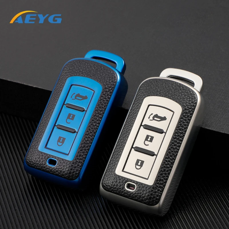 TPU Car Remote Key Case Cover Shell Keychain For Mitsubishi Outlander Lancer 10 L200 ASX Colt Pajero Sport Eclipse Cross EX RVR