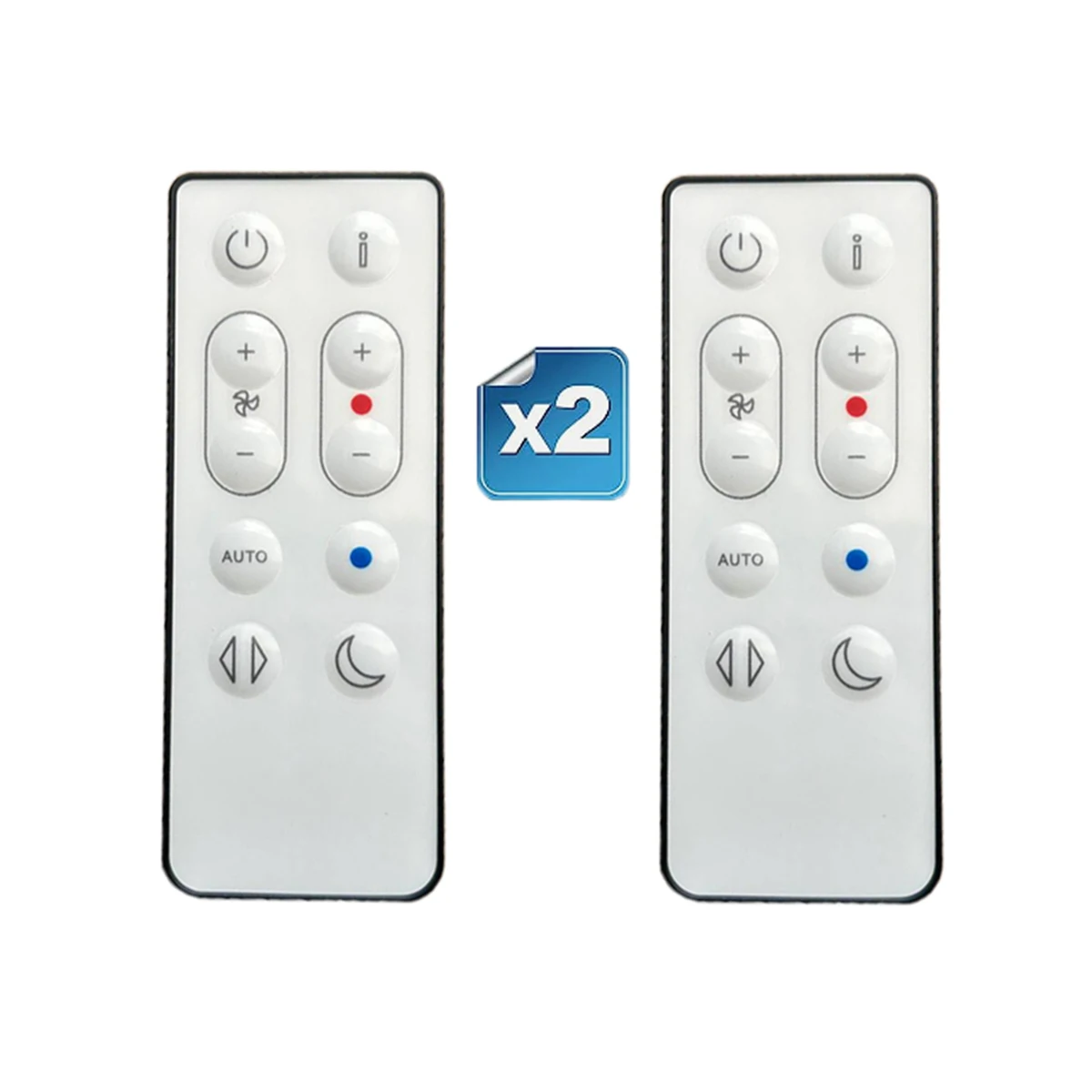 2 Pcs Replacement Remote Control For Dÿson Hot+Cool Gen1 HP10 Fan(White)